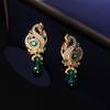 Pendientes Elegantes de Cisne Vintage Pendientes Retro de Palacio de Lujo Ligero con Aspecto Antiguo Pendientes Artísticos de Gama Alta Incrustados con Diamantes