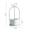 Vaso de Flores Suculentas de Ferro Vasos Simples Escandinavos Suporte de Flores com Estrutura de Ferro Vaso de Flores Hidropônico de Cerâmica Vaso de Flores para Plantas Verdes Banhado a Ouro