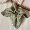 Anel de Cabelo para Intestino Grosso de Senhora Delicada Corda de Cabelo Quadrada Cor Sólida Fresca Corda de Cabelo Flor Quadrada Corda de Cabeça Elástica para Rabo de Cavalo Novo Estilo Flor de Cabeça