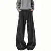 Pantalones Casuales de Raya Estilo Old Money para Mujer y Hombre, Pantalones Anchos Holgados Vintage de Otoño, Pantalones Casuales Rectos Versátiles para el Trabajo