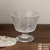 Bol de Cristal Repujado Retro de Girasol Estilo Ins para el Hogar, Bol para Helado, Yogur, Avena, Postre de Desayuno