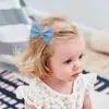 Nueva combinación transfronteriza comercio exterior hecho a mano para niños nudo simple de cola de milano ángulo flotante punto gofrado cinta de canalé lazo accesorios para el cabello