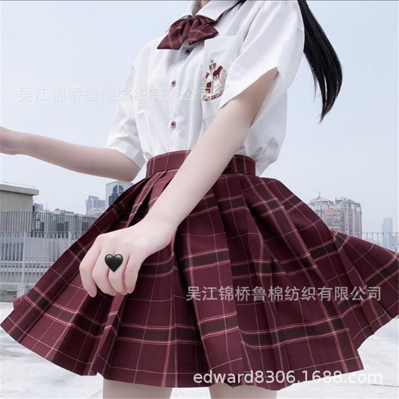 色织格子半身裙JK制服女裙子20.JPG