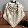 Lenço Xale Elegante Quadrado Jacquard Outono Novo Estilo Coreano Capa de Pescoço Xale Falso Caxemira Lenço de Roupa Feminina