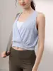 Top de yoga sem mangas em jacquard de nylon para mulheres, top esportivo para fitness, camiseta de treino profissional para Pilates verão