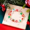Pulsera Navideña Transfronteriza Europea y Americana Nueva Moda Versátil Arcilla Suave Papá Noel Muñeco de Nieve Pulsera de Cuentas
