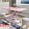 Mesa dobrável mesa de jantar retangular simples casa pequeno apartamento jantar mesa redonda aluguel barraca simples portátil ao ar livre