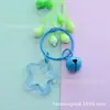 Chaveiro Colorido de Acrílico Transparente com Argola de Estrela Sino Fofo Miçanga DIY para Mochila Chaveiro