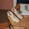 2026 Novos Sapatos Femininos de Cadarço para Primavera e Outono com Bico Quadrado, Salto Médio Bloco, Tamanhos 31-48, Sapatos de Exportação para Dropshipping