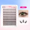 Pestañas Realistas Naturales Gruesas de Diez Filas de Gran Capacidad con Tallos Negros Delgados, Pestañas Postizas Densa y Suaves para el Rabillo Exterior del Ojo, Estilo Cómico