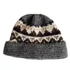 Chapéu de Pescador Tricotado Jacquard Fair Isle Retrô para Mulheres no Outono e Inverno Aquececido e Quente Mostra o Rosto Pequeno Chapéu de Lã Chapéu Tricotado
