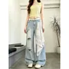 Jeans Sueltos de Pierna Ancha para Mujer, Estilo Americano, Drapados, Adelgazantes, Casuales, Nueva Tendencia Verano 2026, Versátiles