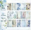 Libro de Materiales de Notas Adhesivas Retro Story, Serie Flores de la Mañana Recogidas al Atardecer, Decoración DIY para Diario Floral Vintage, 30 Hojas, 6 Diseños