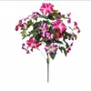 Colgante de Pared de Gloria de la Mañana Artificial, Manojo Artificial de Plantas Verdes de Amazon, Flor de Gloria de la Mañana para Decoración de Cestas Colgantes en Casa y Jardín Exterior