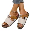 Sandalias Birkenstock con pedrería de mariposa transfronteriza, nuevo color de moda verano 2026, sandalias de una tira de color bloqueado para mujer