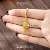 Colar Cruzado de Ouro Vietnamita Vazado com Coração Amoroso Conjunto de Pulseira Brincos Anel Design de Luxo Acessórios