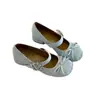 Zapatos Mary Jane de tacón grueso con lazo estilo francés para mujer, nuevo modelo de otoño 2026, cómodos zapatos de tacón alto de piel para mujer