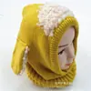 Bufanda cálida de lana para bebé de invierno gorro de una pieza estilo coreano gorro de una pieza de cachorro gorro cálido para bebé