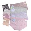 Procurando Calcinhas Sem Costura Tamanho Grande para Exportação Transfronteiriça de Fábrica Estampa Floral Escura Urso Algodão Cor Pura Cintura Média para Meninas
