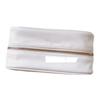 Bolsa de almacenamiento de lavado sencilla con logotipo imprimible de fábrica, bolsa organizadora portátil impermeable cuadrada, bolsa de cosméticos de viaje de PU