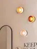Lámpara de pared minimalista para pasillo, recibidor, mesita de noche, lámpara de pared circular, lámpara de pared de diseño para pasillo, escalera, dormitorio, decoración de patio