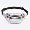 Riñonera Brillante Láser de Charol, Riñonera de Bloques de Color Brillantes de Moda y Tendencia, Bolso de Pecho, Riñonera Impermeable para Exteriores de Gran Capacidad