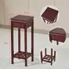 Suporte de Flores de Madeira Maciça para Sala de Estar, Novo Estilo Chinês Antigo Varanda Multicamadas de Chão Suporte Simples para Vasos de Flores, Suporte de Flores de Madeira Doméstico