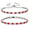 Pulsera de moda de circón bicolor de 4 mm, superventas transfronteriza europea y americana, pulsera de tenis de lujo ligero de alta gama para mujer, en stock para venta al por mayor