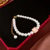 Pulsera Ajustable con Colgante de Zircón Cuadrado Perla Estilo Palacio Francés Pulsera Exquisita Joyería de Moda Elegante Retro