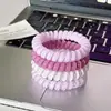 Conjunto Colorido de Prendedores de Cabelo Estilo Coreano Fio de Telefone, Acessórios Doces Dopamina de Alta Elasticidade para Mulheres, Versátil
