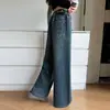Pantalones de Otoño para Niñas Pierna Recta Ajustados 2026 Nuevo Estilo Niños Medianos y Grandes Bolsillo Trasero Bordado Pantalones de Pierna Ancha Cintura Alta Jeans para Niños