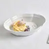 Amazon Tazón de Cerámica Celebridad de Internet Tazón de Sopa Coreano Simple Blanco Puro Tazón de Postre Tazón de Ensalada con Forma Especial Tazón de Cereal para el Desayuno