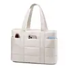 Bolsa de Trabalho Grande Feminina de Penas Leve Bolsa Tote de Viagem com Zíper Bolsa Tote Leve Fofa
