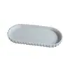 Bandeja oval de renda antiderrapante espessa para lavatório, suporte de exibição decorativo, organizador de armazenamento para batom, cosméticos, joias