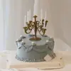 Vela Dorada Vintage para Hornear Estilo Ins Cake Europeo Velas Pequeñas Suministros para Arreglo de Mesa de Postres Fiesta de Cumpleaños Romántica