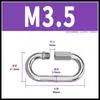 Acero Inoxidable 304 Conector de Eslabón Rápido Hebilla de Conector para Riel Hebilla de Bloqueo Meilong Hebilla Triángulo para Parapente Hebilla de Bloqueo Triángulo
