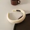 Faixa de Cabelo Esponjosa da Moda em Série de Cores Chá com Leite e Café, Presilha de Cabelo Alta para Meninas, Acessório de Cabelo Estilo Coreano para Uso Diário
