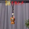 Cadena para Teléfono de Gato de Madera de Ébano, Accesorio de Gato Elegante de Palo de Rosa, Colgante Ruyi de Moneda de Cobre, Llavero de Coche Yiming Xianyuan, Colgante para Bolso