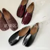 Casa Zijin ~ filho do desfile de moda ~ estilo blogger do Instagram sapatos de pedal com bico profundo mocassins primavera e outono sapatos de bico retro francês