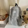 Mochila Escolar para Campus para Mujer, Mochila de Cuadros Simple Estilo Coreano para Estudiantes de Secundaria y Preparatoria, Mochila Casual de Gran Capacidad para Viajes