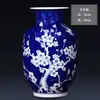 Jarrón Pequeño de Cerámica de Porcelana Azul Hielo y Blanco Pintado a Mano Jingdezhen Jarrón de Cerámica Antigua China Decoración de Entrada para Arreglo Floral