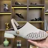 Medias zapatillas tejidas transpirables estilo francés para mujer, moda de verano 2026, zapatillas de cuero versátiles de puntera redonda de doble uso con tacón grueso para mujer