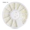 Joias para Unhas Transfronteiriças Nail Flats Base Colorida Liga de Diamante Formato Especial Branco AB Strass Joias 12 Grades Giratório Atacado