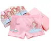 [Pacote com Quatro] Roupa Íntima Feminina Infantil Nova de Algodão para Menina Antibacteriana Desenho Animado Boxer Feminino Atacado