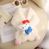 Bufanda Infantil Estilo Otoño e Invierno Niñas Gato de Dibujos Animados Lindo Bufanda Cálida para el Cuello Felpa Protector de Cuello Grueso A prueba de Frío y Viento