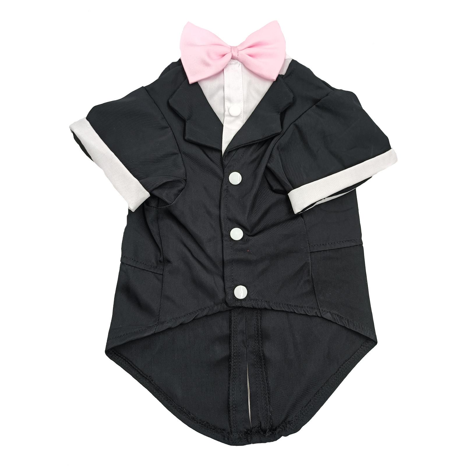 粉红领结礼服平铺正面