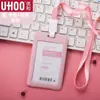 Portatarjetas de Identificación Youhe Permiso de Trabajo con Cordón para Colgar en el Cuello Insignia Tarjeta de Autobús Tarjeta de Campus Tarjeta Escolar Tarjeta de Trabajo Horizontal y Vertical Opcional