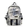 Mochila de Marca de Moda para Hombre, Elegante y Genial, Gran Capacidad, Mochila de Viaje Versátil con Graffiti, Bolso Escolar Casual de Moda para Estudiante Universitario