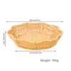 Cesta de Almacenamiento Tejida de Mimbre Sintético para Frutas y Pan, Cesta de Almacenamiento para Sala de Estar, Cesta Doméstica para Snacks y Verduras, Bandeja para Snacks y Frutas Secas de Mesa de Café