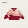 Ropa para Niños Bangxuan Colección Primavera 2026: Tops Infantiles de Bloques de Color, Prendas de Punto para Niñas, Chaquetas Suéter para Niños